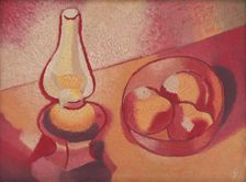 Still Life with a Lamp, 1929-1930. Creator: Mikulas Galanda