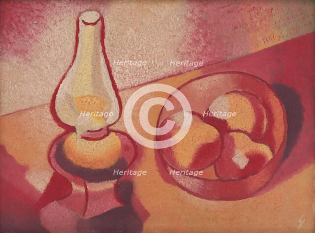 Still Life with a Lamp, 1929-1930. Creator: Mikulas Galanda.