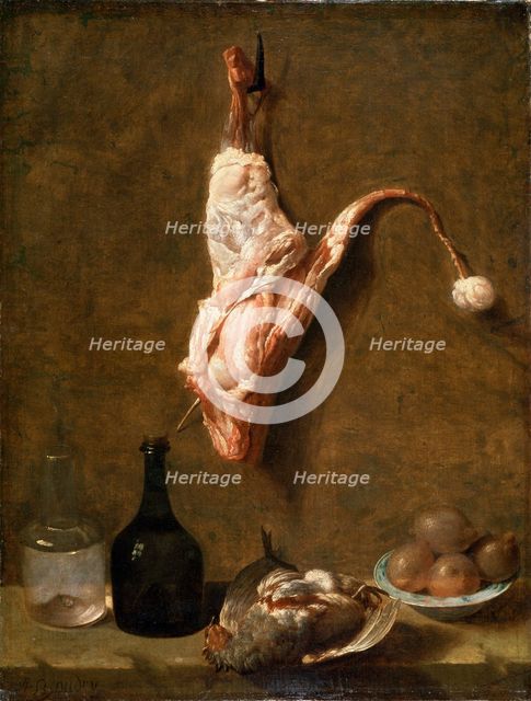 'Still life with a Leg of Veal', French painting of 18th century. Artist: Jean-Baptiste Oudry