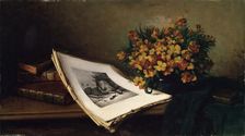Still Life with a Lithograph 19th century. Artist: Ferdinand Wagner the elder