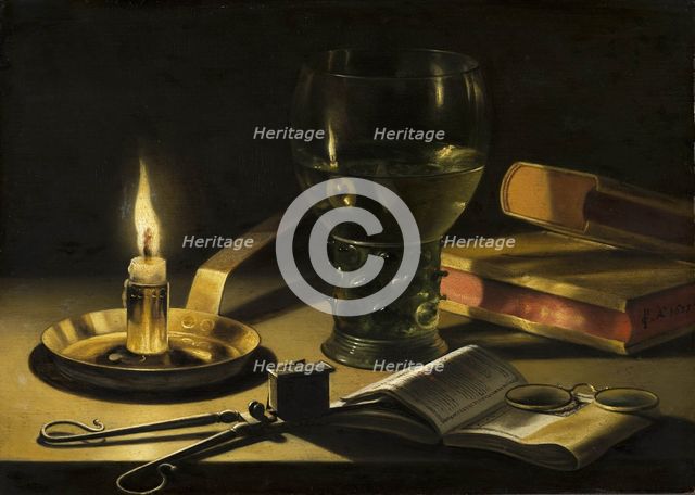 Still Life with a Lighted Candle.