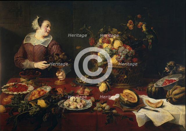 Still Life with a Maid, c1633. Creator: Frans Snyders.