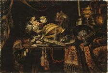Still Life with a Melon, 1650. Creator: Francesco Maltese