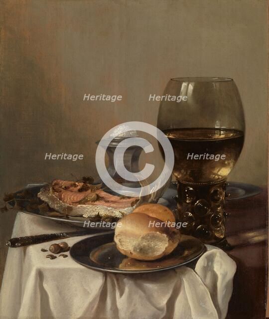 Still Life with a Salt, c.1640-c.1645. Creator: Pieter Claesz.