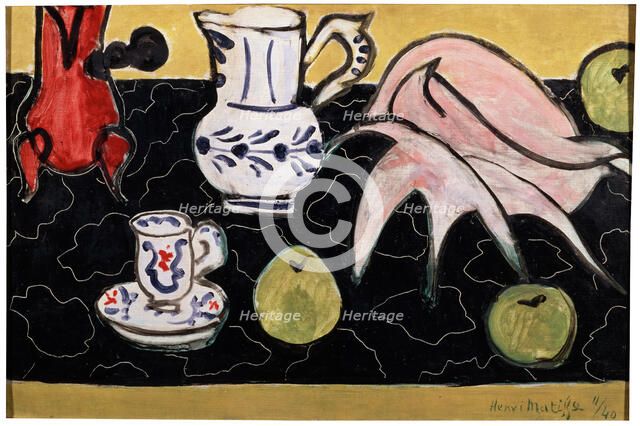 'Still Life with a Seashell on Black Marble', 1940.  Creator: Henri Matisse.