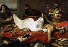 Still life with a Swan 1640s. Artist: Frans Snyders