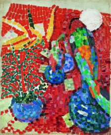 Still-life with a Parrot, 1907. Artist: Delaunay, Robert (1885–1941)