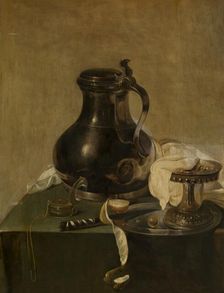 Still Life with a Pewter Flagon, 1635. Creator: Jan den Uyl
