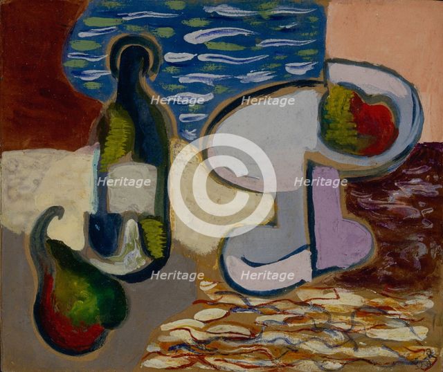 Still Life with a Pear, 1927. Artist: Baranov-Rossiné, Vladimir Davidovich (1888-1942)