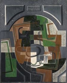 Still Life with a Plaque, 1917. Creator: Juan Gris