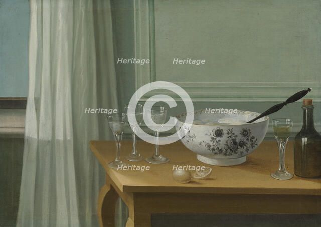 Still Life with a Punch Bowl, c1795-1797. Creator: Nils Schillmark.