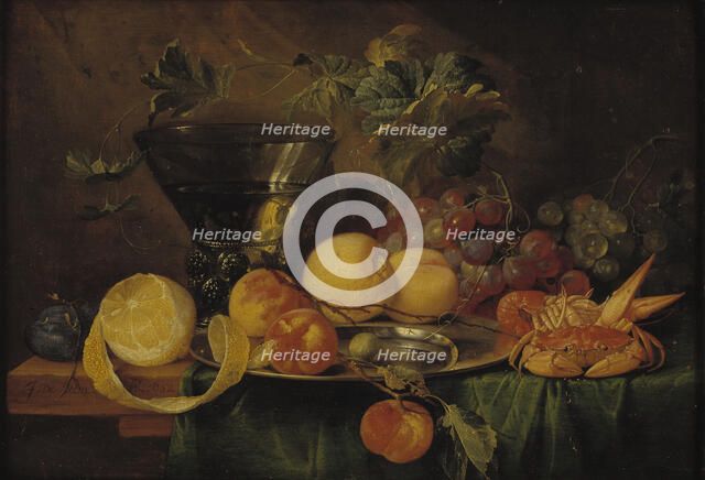 Still Life with a Roemer, 1652. Creator: Jan Davidsz de Heem.