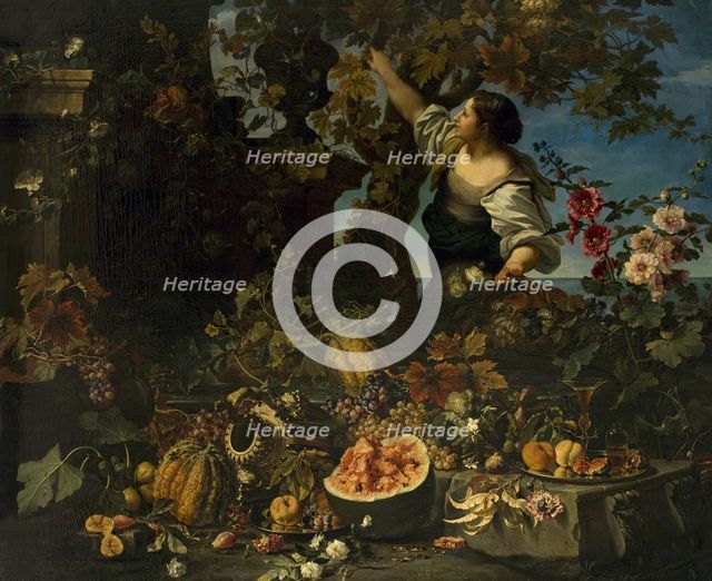 Still Life with a Woman Figure, 1650. Creator: Christian Berentz.