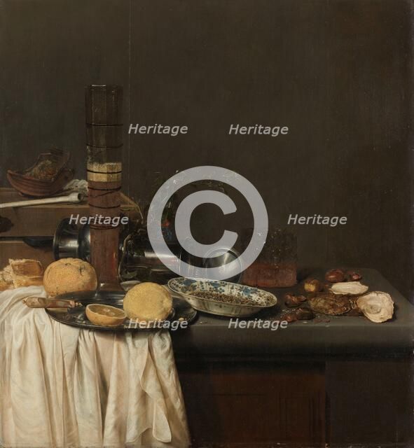 Still Life with a Tall Beer Glass, 1647. Creator: Jan Jansz van de Velde.