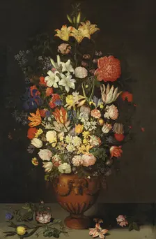 Still Life with a Vase of Flowers, 1620. Creator: Ambrosius Bosschaert the Elder
