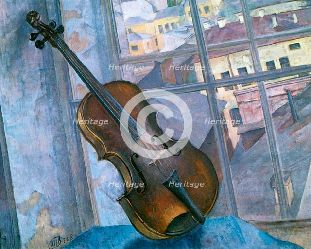 'Still Life With a Violin', 1918. Artist: Kuz'ma Petrov-Vodkin