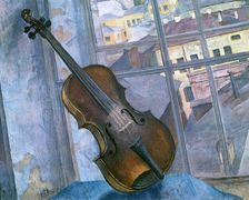 Still Life With a Violin 1918. Artist: Kuz'ma Petrov-Vodkin