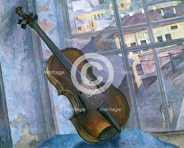 'Still Life With a Violin', 1918. Artist: Kuz'ma Petrov-Vodkin