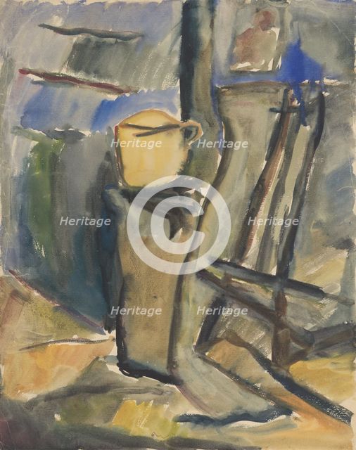 Still life with a yellow vessel, around 1935. Creator: Zolo Palugyay.
