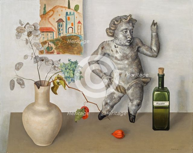 Still life with an angel, 1933. Creator: Wacker, Rudolf (1893-1939).