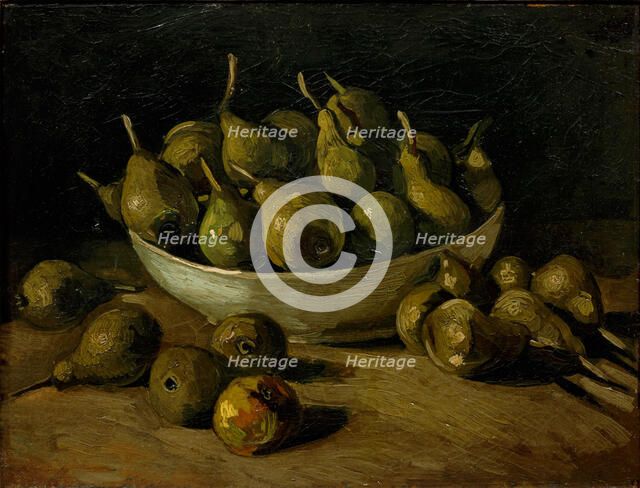 Still Life with an Earthen Bowl and Pears, 1885. Creator: Gogh, Vincent, van (1853-1890).