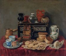 Still-Life with an Ebony Chest, 1652. Creator: Antonio Pereda y Salgado