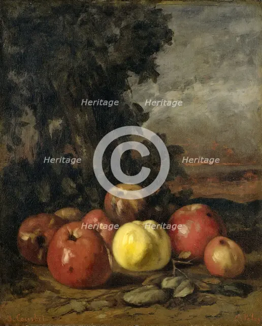 Still Life with Apples, 1871-1872. Creator: Gustave Courbet.
