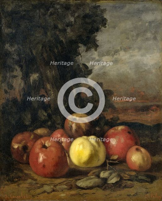 Still Life with Apples, 1871-1872. Creator: Gustave Courbet.