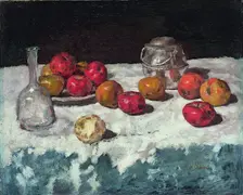 Still life with apples, 1889. Artist: Schuch, Carl (1846-1903)