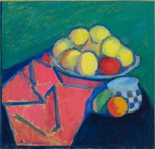 Still life with apples, 1908. Creator: Alexei Jawlensky