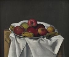 Still life with apples, 1910. Creator: Vallotton, Felix Edouard (1865-1925)