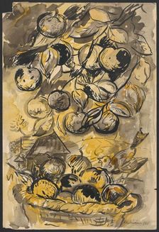 Still life with apples, 1940. Creator: Arnold Peter Weisz-Kubincan