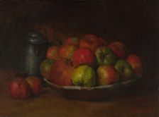 Still Life with Apples and a Pomegranate, 1871-1872. Artist: Courbet, Gustave (1819-1877)
