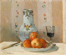 Still Life with Apples and Pitcher, 1872. Creator: Camille Pissarro