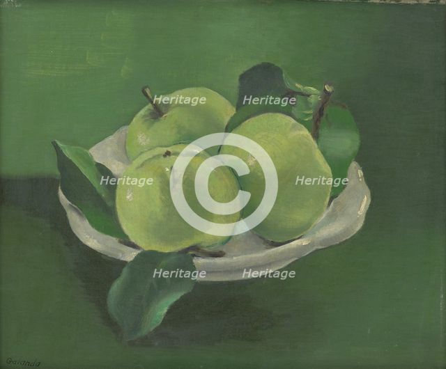 Still Life with Apples, around 1935. Creator: Mikulas Galanda.