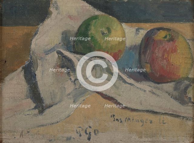 Still life with apples, ca 1891-1894. Creator: Gauguin, Paul Eugéne Henri (1848-1903).