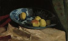 Still Life with Apples in a Delft Blue Bowl, 1880-1890. Creator: Willem de Zwart