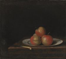 Still Life with Apples on an East Indian Plate, 1726-1763. Creator: Johan Horner