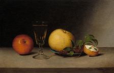 Still Life with Apples, Sherry, and Tea Cake, 1822. Creator: Raphaelle Peale