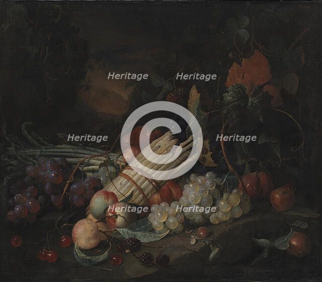 Still Life with Asparagus, 1651-1655. Creator: Jan Davidsz de Heem.