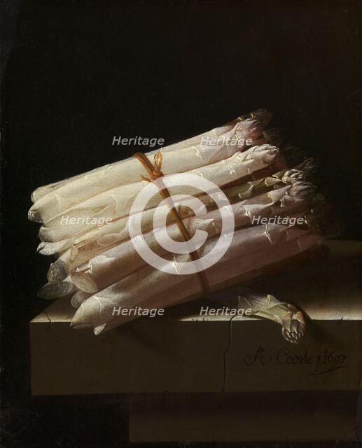 Still Life with Asparagus, 1697. Creator: Adriaen Coorte.