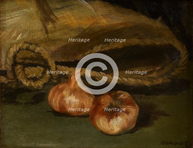 Still life with bag and garlic, 1861-1862.
