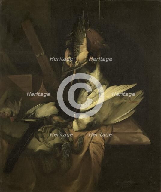 Still Life with Birds and Implements of the Hunt, 1684. Creator: William Gowe Ferguson.