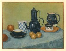 Still Life with Blue Enamel Coffeepot, Earthenware and Fruit May 1888, (1947). Creator: Vincent van Gogh
