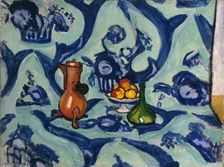 Still Life with Blue Tablecloth, 1909. Creator: Henri Matisse