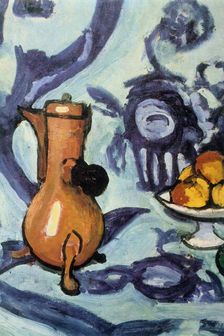 Still Life with Blue Tablecloth (detail), 1909. Creator: Henri Matisse