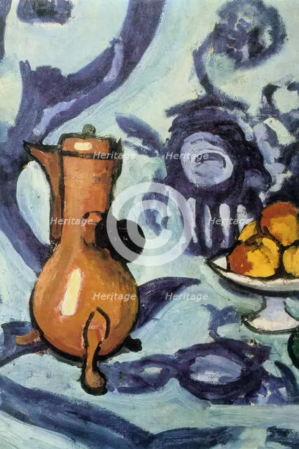 'Still Life with Blue Tablecloth' (detail), 1909. Creator: Henri Matisse.