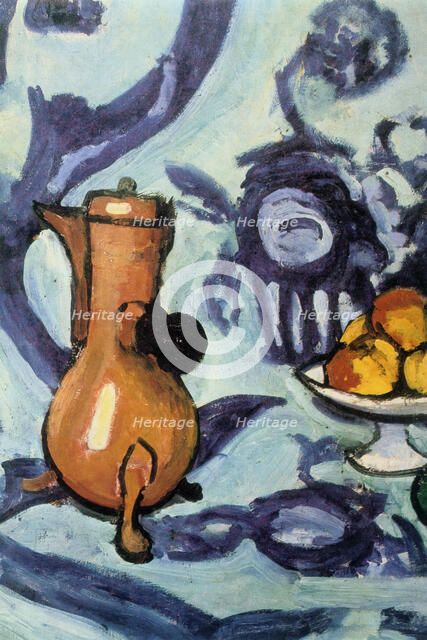 'Still Life with Blue Tablecloth' (detail), 1909. Creator: Henri Matisse.