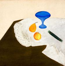 Still life with blue vase, 1919. Creator: Sterenberg, David Petrovich (1881-1948)