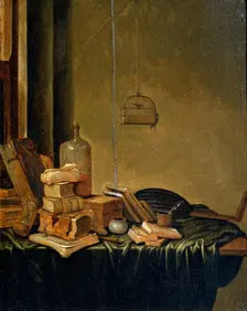 Still Life with Books 17th century. Artist: Gerrit van Vucht